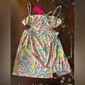 Beginning Boutique Multicolor Floral Midi Dress